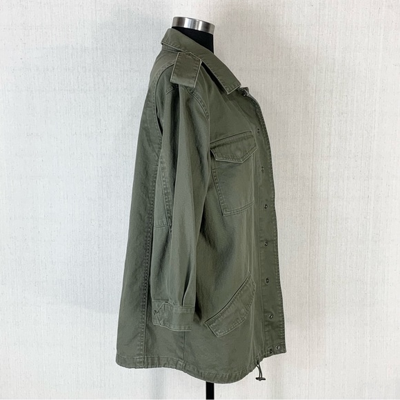 Who What‎ Wear~Women's Army Green Cotton Military/Utility/Field Jacket~Sz L - Picture 8 of 15